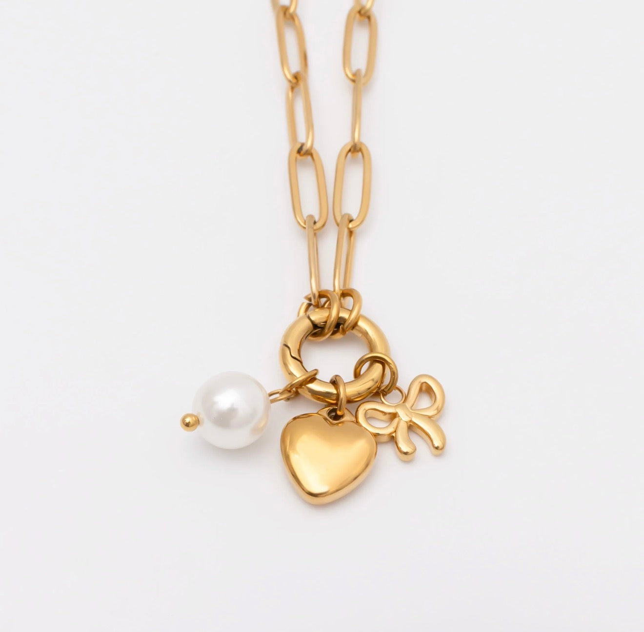 d i y | bow edition | charm necklace set