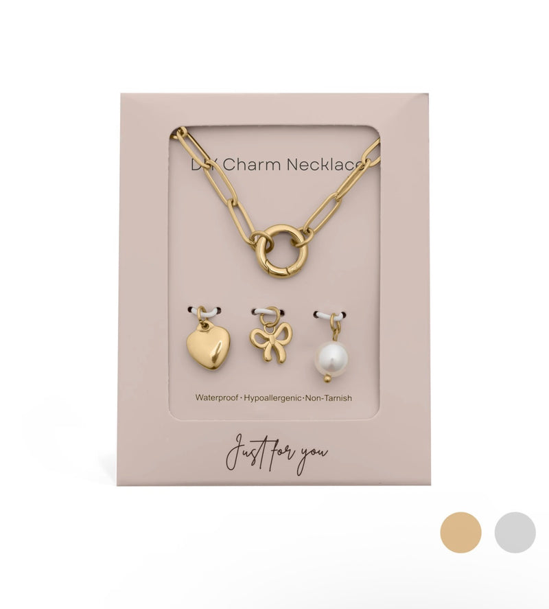 d i y | bow edition | charm necklace set