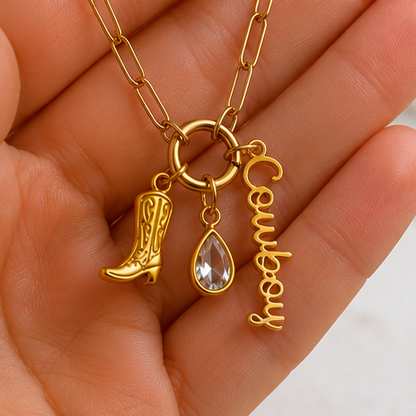 d i y | charm necklace set | cowboy edition