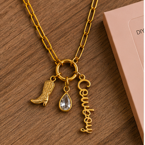 d i y | charm necklace set | cowboy edition