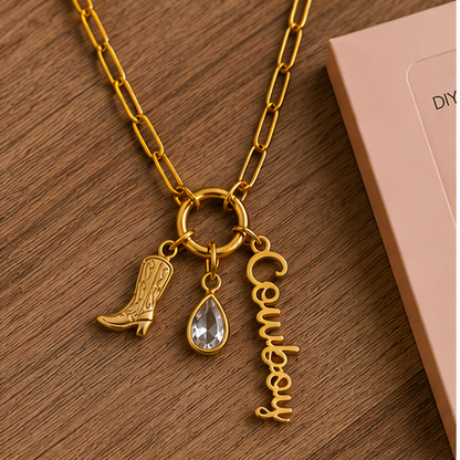 d i y | charm necklace set | cowboy edition
