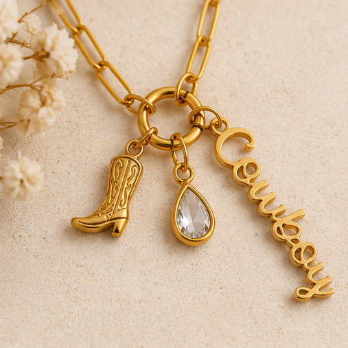 d i y | charm necklace set | cowboy edition